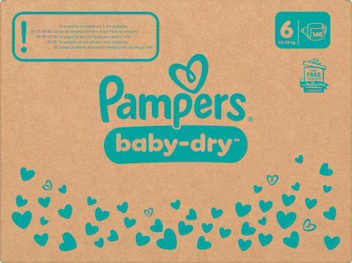 Windeln Baby Dry Gr. 6 XL (13-18 kg) Monatsbox Pampers baby-dry
