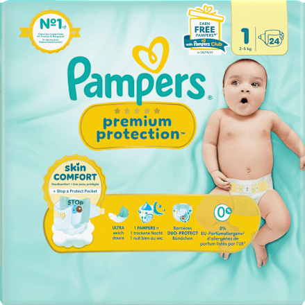 Windeln Premium Protection Gr. 1 Newborn (2-5 kg) Pampers