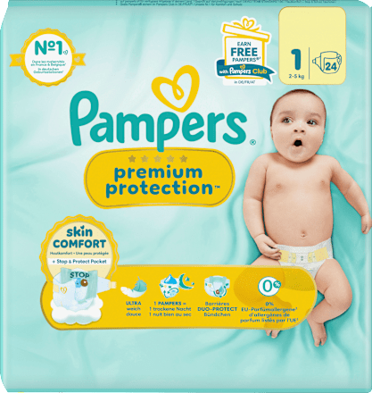 Windeln Premium Protection Gr. 1 Newborn (2-5 kg) Pampers
