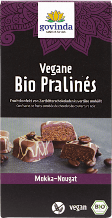 Fruchtkonfekt Bio Pralinen Mokka-Nougat Vegan govinda