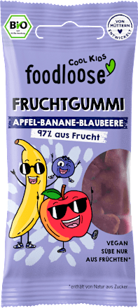 Fruchtgummi Bio Apfel-Banane-Blaubeere foodloose