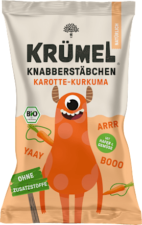 Kindersnack Knabberstäbchen Karotte Kurkuma ab 3 Jahren KRÜMEL