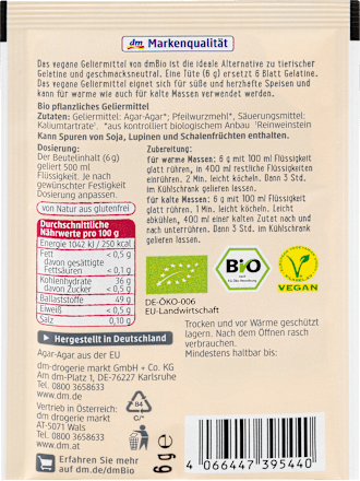 Vegansko sredstvo za želiranje dmBio