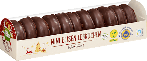 Lebkuchen Mini Elisen schokoliert dmBio