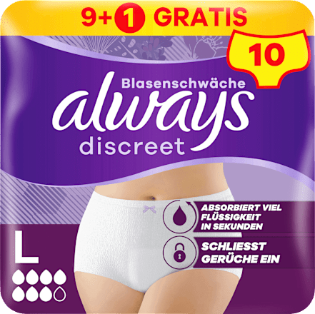 discreet Pants Inkontinenz Plus Gr. L always