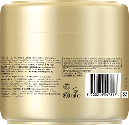 Keratin-Haarmaske Glatt & Seidig PANTENE PRO-V