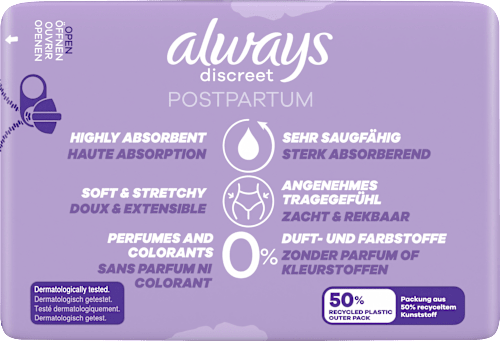 discreet Pants Inkontinenz Wochenbett, Gr. L always