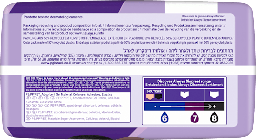 discreet Pants Inkontinenz Wochenbett, Gr. L always