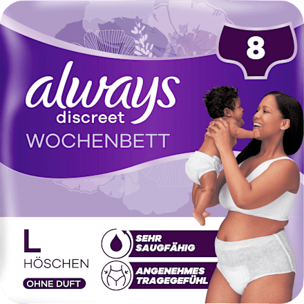 discreet Pants Inkontinenz Wochenbett, Gr. L always