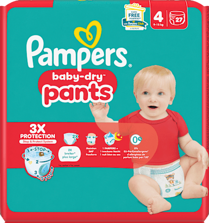 Windeln Baby Pants Baby Dry Gr. 4 Maxi (9-15 kg) Pampers