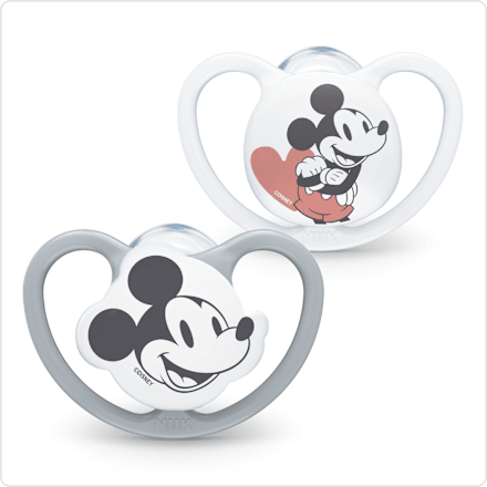 Schnuller Space Mickey grau/weiß 6-18 Monate NUK