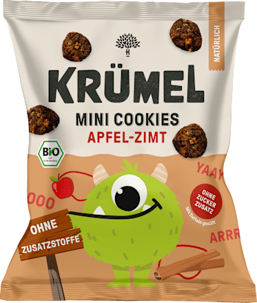 Kindersnack Mini Monster Cookies Apfel Zimt ab 3 Jahren KRÜMEL
