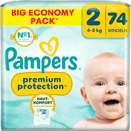 Windeln Premium Protection Gr. 2 Mini (4-8 kg) Big Pack Pampers