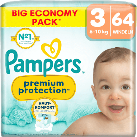 Windeln Premium Protection Gr. 3 (6-10 kg) Big Pack Pampers