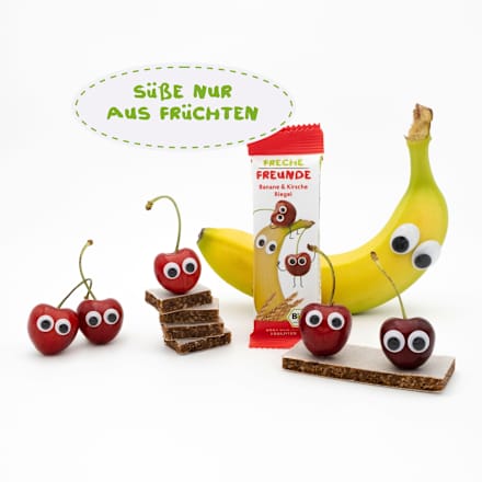 Fruchtriegel Banane & Kirsche, ab 1 Jahr (4x23 g) Freche Freunde