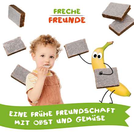 Fruchtriegel Banane & Kirsche, ab 1 Jahr (4x23 g) Freche Freunde
