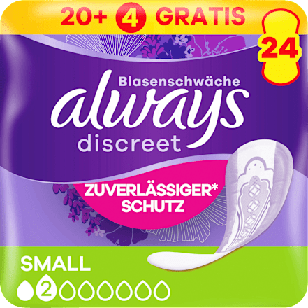 discreet Einlagen Inkontinenz Small always