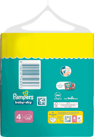 Windeln Baby Dry Gr. 4 Maxi (9-14 kg) Big Pack Pampers baby-dry