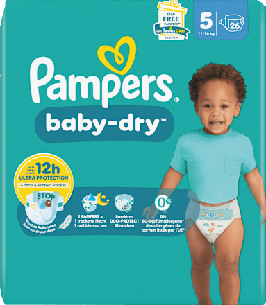 Windeln Gr. 5 Junior (11-16 kg) Pampers baby-dry