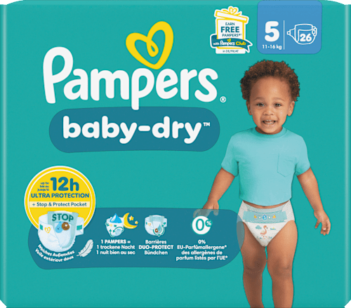 Windeln Gr. 5 Junior (11-16 kg) Pampers baby-dry