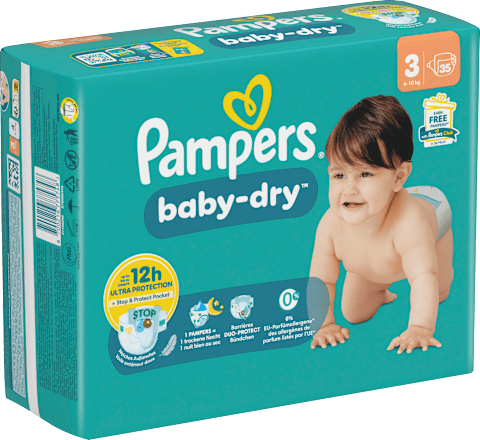 Windeln Baby Dry Gr. 3 Midi (6-10 kg)  Pampers baby-dry
