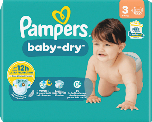 Windeln Baby Dry Gr. 3 Midi (6-10 kg)  Pampers baby-dry