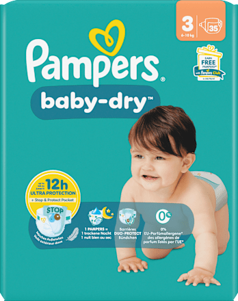 Windeln Baby Dry Gr. 3 Midi (6-10 kg)  Pampers baby-dry