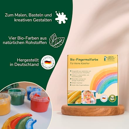 Fingermalfarbe Set 4tlg. Grünspecht