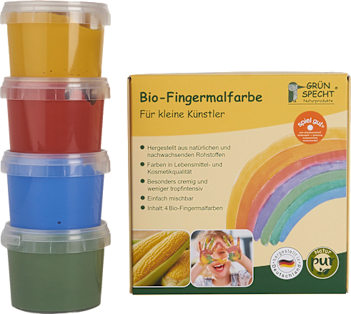 Fingermalfarbe Set 4tlg. Grünspecht