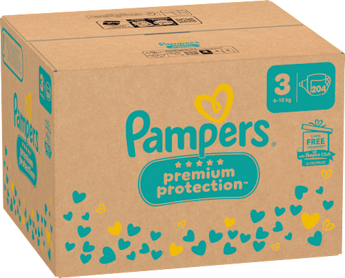 Windeln Premium Protection Gr. 3 Midi (6-10 kg), Monatsbox Pampers