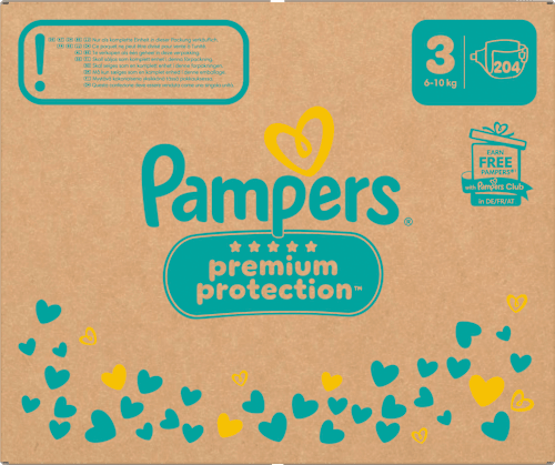 Windeln Premium Protection Gr. 3 Midi (6-10 kg), Monatsbox Pampers