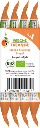 Fruchtriegel mit Getreide Mango & Orange ab 1 Jahr, (4x23 g) Freche Freunde