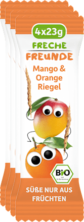 Fruchtriegel mit Getreide Mango & Orange ab 1 Jahr, (4x23 g) Freche Freunde