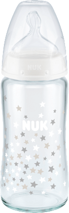 Babyflasche aus Glas First Choice, weiß, 0-6 Monate, 240 ml  NUK