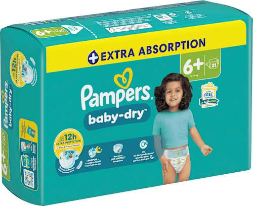 Windeln Baby Dry Gr. 6+ XL (14-19 kg)  Pampers baby-dry