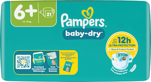 Windeln Baby Dry Gr. 6+ XL (14-19 kg)  Pampers