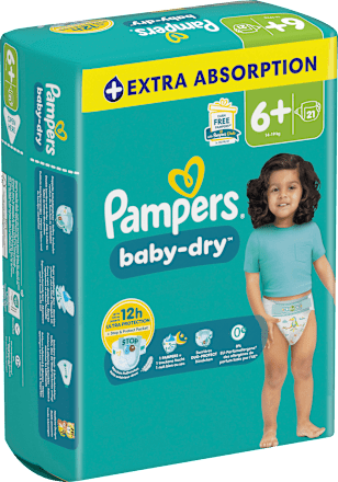 Windeln Baby Dry Gr. 6+ XL (14-19 kg)  Pampers baby-dry