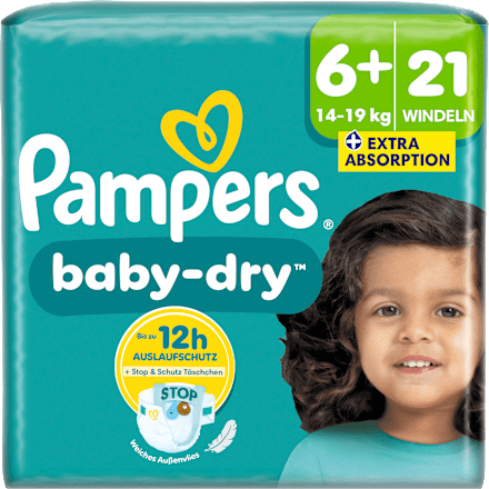 Windeln Baby Dry Gr. 6+ XL (14-19 kg)  Pampers