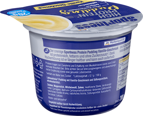 Budinca proteica, aroma de vanilie Sportness