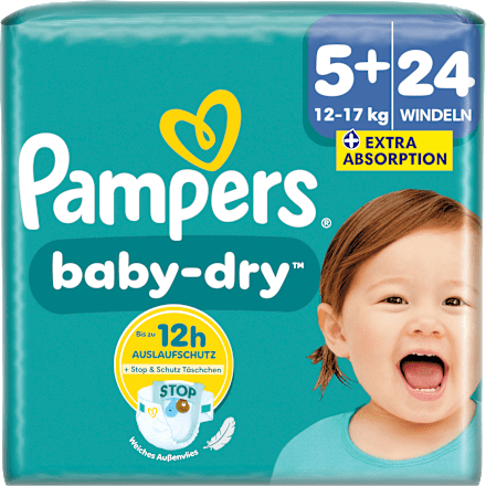 Windeln Baby Dry Gr. 5+ Junior+ (12-17 kg) Pampers baby-dry