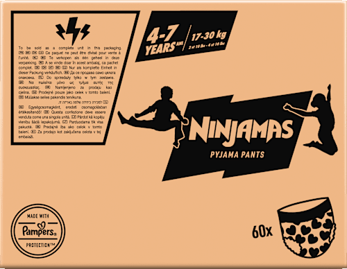 Pyjama Pants Mädchen 4-7 Jahre, Monatsbox Ninjamas