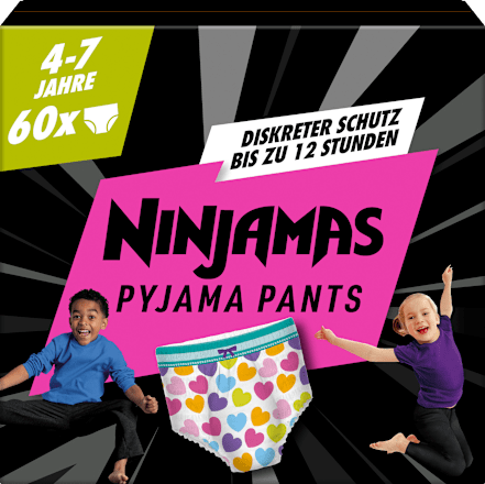Pyjama Pants Mädchen 4-7 Jahre, Monatsbox Ninjamas