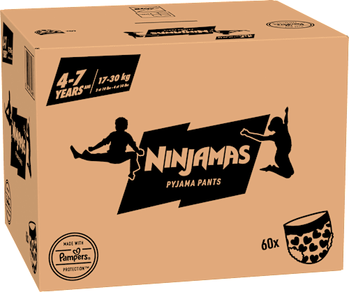 Pyjama Pants Mädchen 4-7 Jahre, Monatsbox Ninjamas