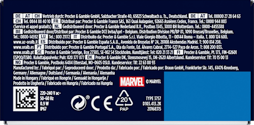 Elektrische Zahnbürste Vitality PRO Kinder Spiderman, ab 3 Jahren Oral-B