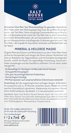 Gesichtsmasken Totes Meer Therapie Mineral & Heilerde Salthouse