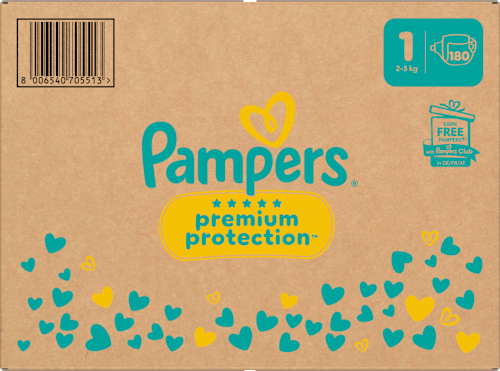 Windeln Premium Protection Gr. 1 Newborn (2-5 kg) Monatsbox Pampers