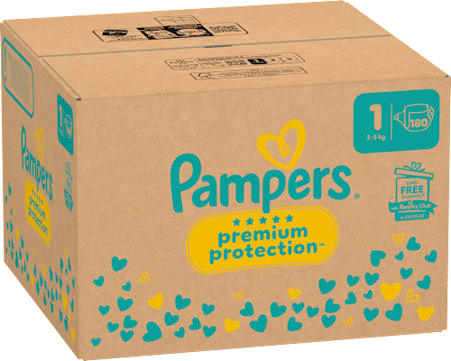 Windeln Premium Protection Gr. 1 Newborn (2-5 kg) Monatsbox Pampers