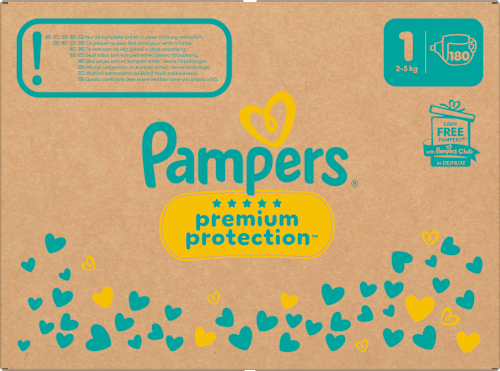 Windeln Premium Protection Gr. 1 Newborn (2-5 kg) Monatsbox Pampers