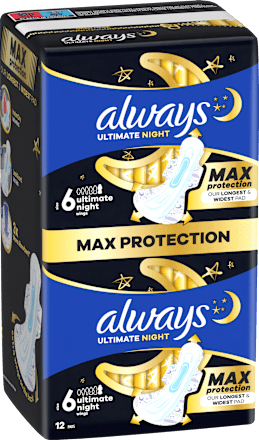 Ultimate-Binden Night Max Protection 6 mit Flügeln always