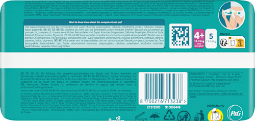 Windeln Baby Dry Gr. 4+ Maxi+ (10-15 kg) Pampers baby-dry